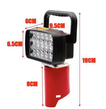 LED Werklamp 18 LED Draagbare Spotlamp 12V Accu Outdoor, Verzenden, Nieuw