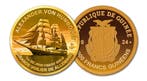 24 karaat Gouden munt Tallship Alexander von Humboldt 2024, Verzenden