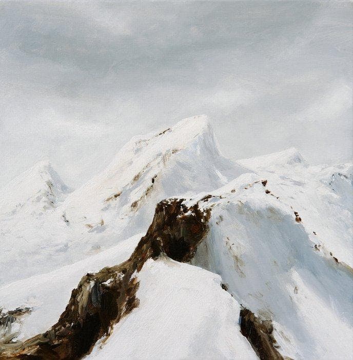 Matthieu van Riel - The Alps Winter, Antiek en Kunst, Kunst | Schilderijen | Modern