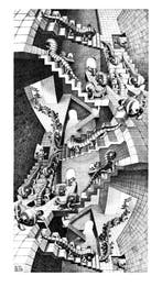 Kunstdruk M. C. Escher - Treppenhaus 45x79cm, Verzenden, Nieuw