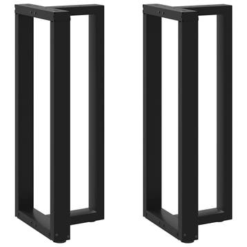 vidaXL Bartafelpoten 2 st T-vormig 50x35x(100-101) cm staal, Huis en Inrichting, Tafelonderdelen, Verzenden, Nieuw