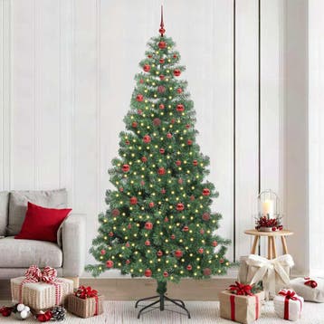 vidaXL Kerstboom Groen 240 cm PVC, Diversen, Kerst, Verzenden, Nieuw
