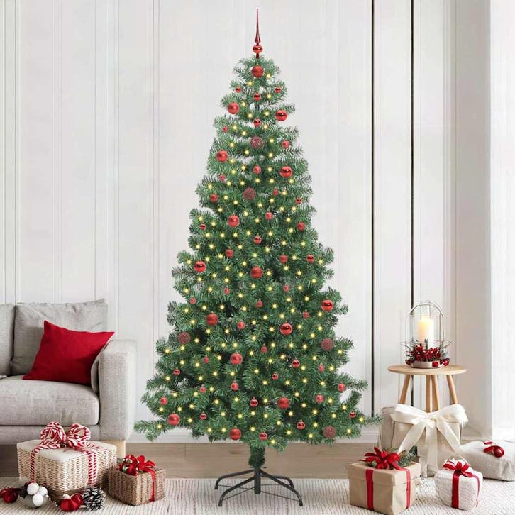 vidaXL Kerstboom Groen 240 cm PVC, Diversen, Kerst, Nieuw, Verzenden