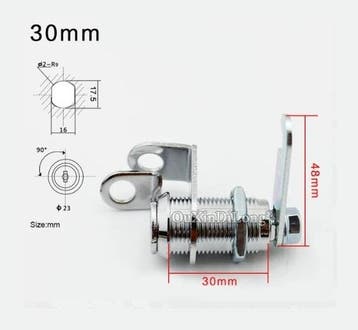Lockerslot met oogsluiting - geschikt voor hangslot - 30 MM, Ophalen of Verzenden, Nieuw, IJzer, Slot
