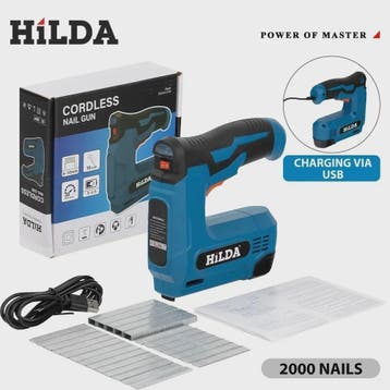 HILDA Draadloze Elektrische Tacker & Nagelpistool - USB Opla, Verzenden, Nieuw