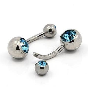 RVS 316 Chirurgisch staal Navel piercing met 24x8mm pin 1..., Ophalen of Verzenden, Nieuw, Overige typen