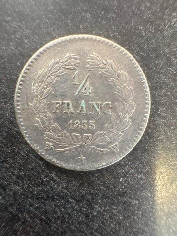 Frankrijk. Louis Philippe I. 1/4 Franc 1833-W, Lille (Zonder