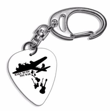 Plectrum ketting of sleutelhanger met Make music Not War, Ophalen of Verzenden, Nieuw
