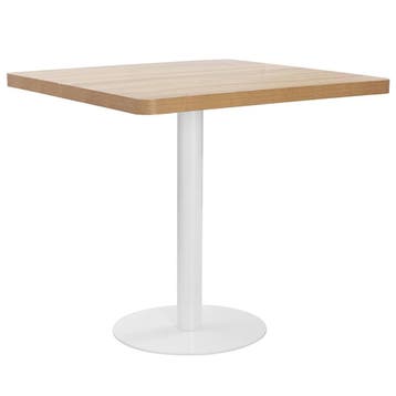vidaXL Bistrotafel 80x80 cm MDF lichtbruin, Huis en Inrichting, Verzenden, Nieuw