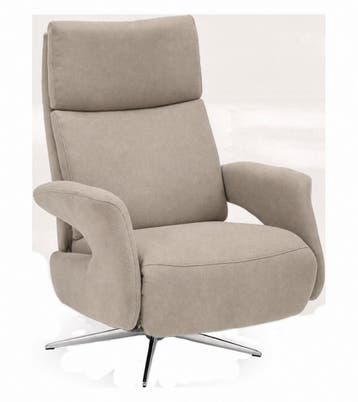 Relaxfauteuil Harfsen - relaxfauteuils - Taupe, Nieuw, Stof