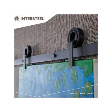 Intersteel Schuifdeursysteem Modern Top - mat zwart, Verzenden, Nieuw