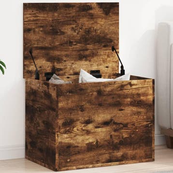 vidaXL Opbergbox 60x42x46 cm bewerkt hout gerookt, Huis en Inrichting, Verzenden, Nieuw