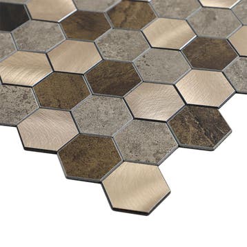 Zelfklevend Mozaiek Hexagon Koper V-Groef, Ophalen of Verzenden, Nieuw