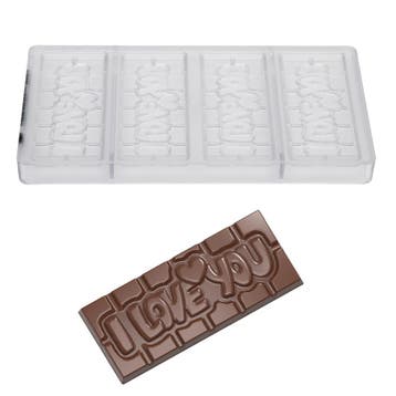 Chocolademal Chocolate World Tablet I Love You (4x) 118x50mm, Verzenden, Nieuw