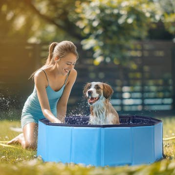 Hondenzwembad - 120x30 cm - Dierenzwembad - Zwembad hond - B, Dieren en Toebehoren, Verzenden, Zo goed als nieuw