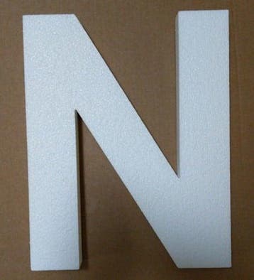 Alfabet Styropor Piepschuim letter N Smaller lettertype, Ophalen of Verzenden, Nieuw