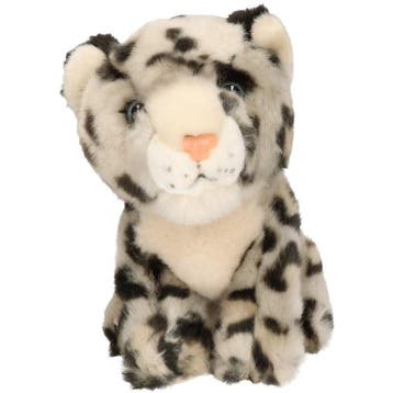 Pluche sneeuwluipaard welpje knuffel - 18 cm - gevlekt, Verzenden, Nieuw
