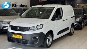 Peugeot Partner 1.5 BLueHDI 100Pk Airco 2x Schuifdr Achterkl, Gebruikt, Wit, Lease, Peugeot