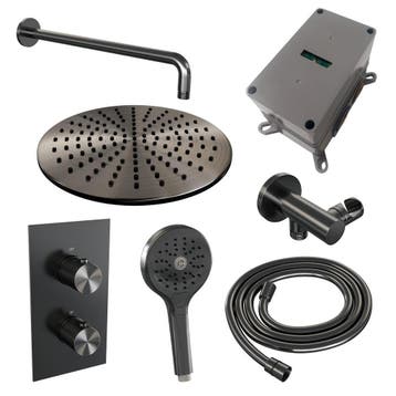 Brauer Gunmetal Carving Thermostatische Regendoucheset, Ophalen of Verzenden, Nieuw
