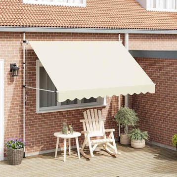 Zonnescherm 300cm creme | Retourdeal 34% Korting, Ophalen of Verzenden, Zo goed als nieuw, 250 cm tot 450 cm, Uitvalscherm