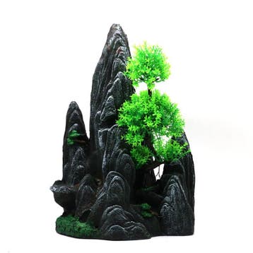 Steile rotsen met bonsai boom OS-243 - aquarium decoratie, Dieren en Toebehoren, Ophalen of Verzenden, Nieuw