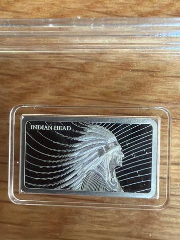 Wereld. Platin Bar Indian Head, 1/100 oz (.999) (Zonder