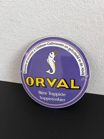 Orval – Trappistenbier – Emaille reclamebord – België – 12