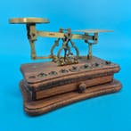 Antike Westa Briefwaage aus Messing & Holz – Vintage Design, Antiek en Kunst, Curiosa en Brocante