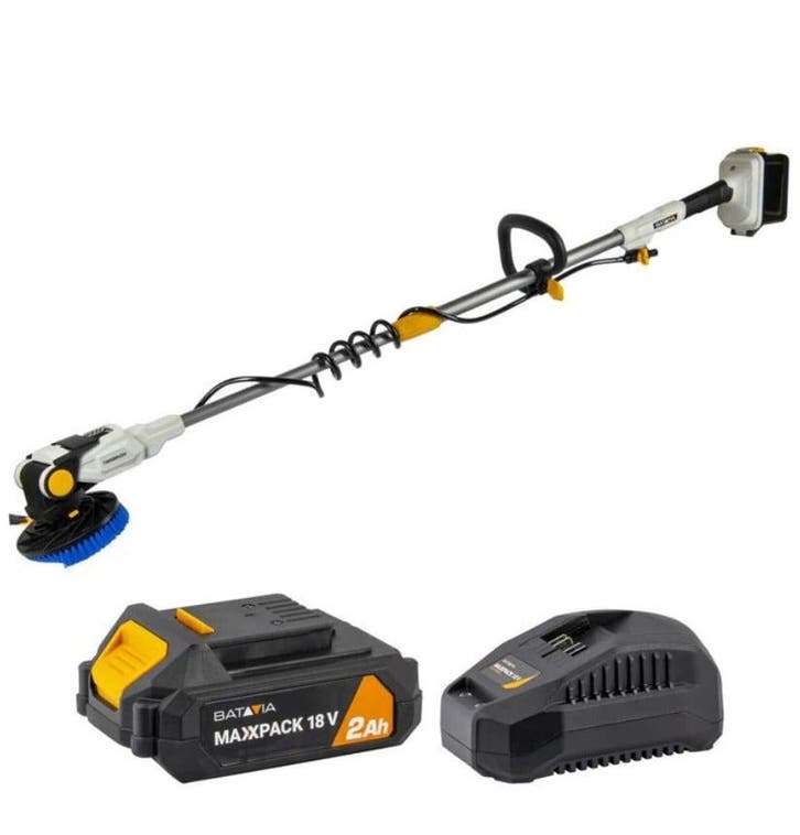 Batavia Twin Brush 18V - met borstel, lader en 2Ah accu, Watersport en Boten, Accessoires en Onderhoud, Nieuw, Ophalen of Verzenden