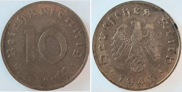 Duitsland Probe 10 Pfennig 1941a Eisen-messing plattiert..., Verzenden