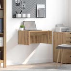 vidaXL Wandbureau Artisan Eiken 60 x 45 x 30 cm Bewerkt hout, Huis en Inrichting, Bureaus, Verzenden, Nieuw