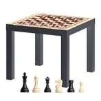 IKEA Lack tafeltje met schaakbordprint - inclusief stukken, Een of twee spelers, Verzenden, Nieuw, Specialprinting.nl