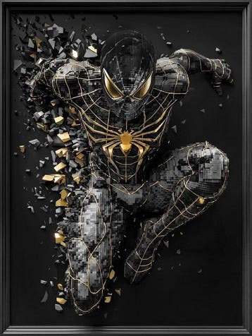 Artxlife - Black Lego SpiderMan Breaking the Frame, Kinderen en Baby's, Speelgoed | Duplo en Lego, Nieuw
