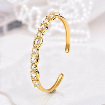 Zonder minimumprijs - Armband Zilver - Aquamarijn -