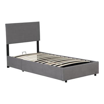 Eenpersoonsbed Juva met lattenbodem en opbergruimte 90x200 c, Huis en Inrichting, Slaapkamer | Bedden, Verzenden, Nieuw