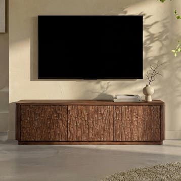 *WOONWINKEL* Hout TV-meubel Met Relief 160, Verzenden, Nieuw
