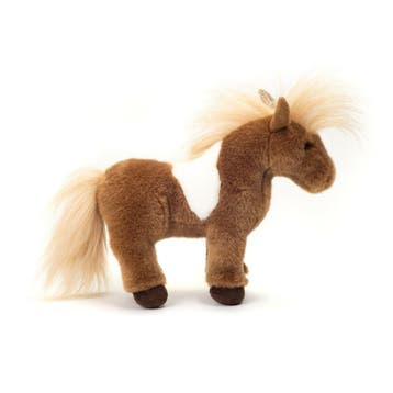 Shetland pony knuffel - pluche - bruin - 25 cm, Verzenden, Nieuw