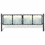vidaXL Zwarte enkele deur schuttingpoort 300x100 cm, Verzenden, Nieuw