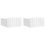 vidaXL Wandbeugel Bedkast 2 pcs Hoogglans Wit 49 x 34,5 x 24, Huis en Inrichting, Minder dan 45 cm, Verzenden, Nieuw, Minder dan 55 cm
