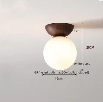 LED Plafondlamp Glas en IJzer – Modern Nordic Design, Verzenden, Nieuw