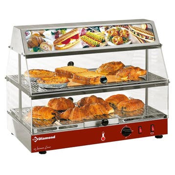 Warmtevitrine | Met Lichtbak | 2 Etages | 0.65kW |, Verzenden, Nieuw in verpakking