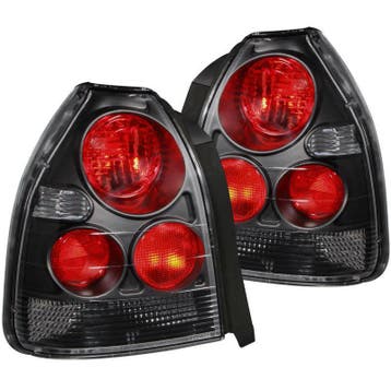 ANZO 1996-2000 Honda Civic Taillights Black, Ophalen of Verzenden, Nieuw