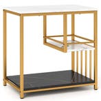 2dekans | Coast Bijzettafel - Marmerlook - Max. 50 kg - 60 x, Huis en Inrichting, Tafels | Eettafels, Ophalen of Verzenden, Zo goed als nieuw