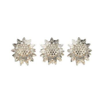Haarspeld Haarklemmen 3cm – Zonnebloemvorm – Zilver – Set, Nieuw