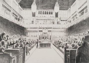 Mason Storm (1966) - Monkey Parliament I (Banksy inspired)