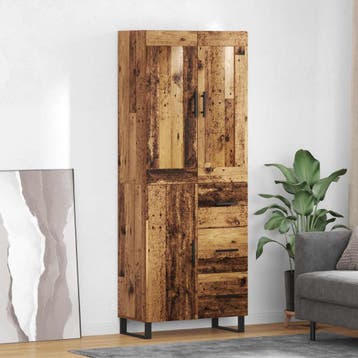 vidaXL buffetkast 2 st Oudhout 69,5 x 34 x 180 cm Bewerkt, Minder dan 50 cm, Verzenden, Nieuw, Minder dan 100 cm