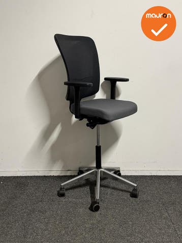 Ahrend Sqala Baliestoel - antracietgrijze stoffering - chroo, Werkplek, Ophalen of Verzenden, Gebruikt, Stoel