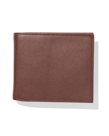 HEMA Billfold portemonnee laag leer bruin, Verzenden, Nieuw