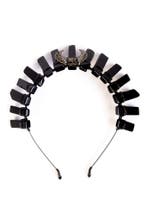 Haarband Bergkristal Zwart Maan Kristal Diadeem Fantasy Boho, Ophalen of Verzenden, Nieuw, Carnaval, Accessoires