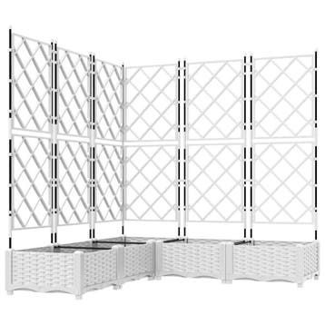 Tuinplantenbak met Trellis 120cm | Retourdeal 34% Korting, Kunststof, 100 cm of meer, Balkon, Vierkant